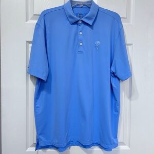 Ibkul Polo Shirt Mens XL Blue Moisture Wicking UPF 50 Cool Feel Technology Golf